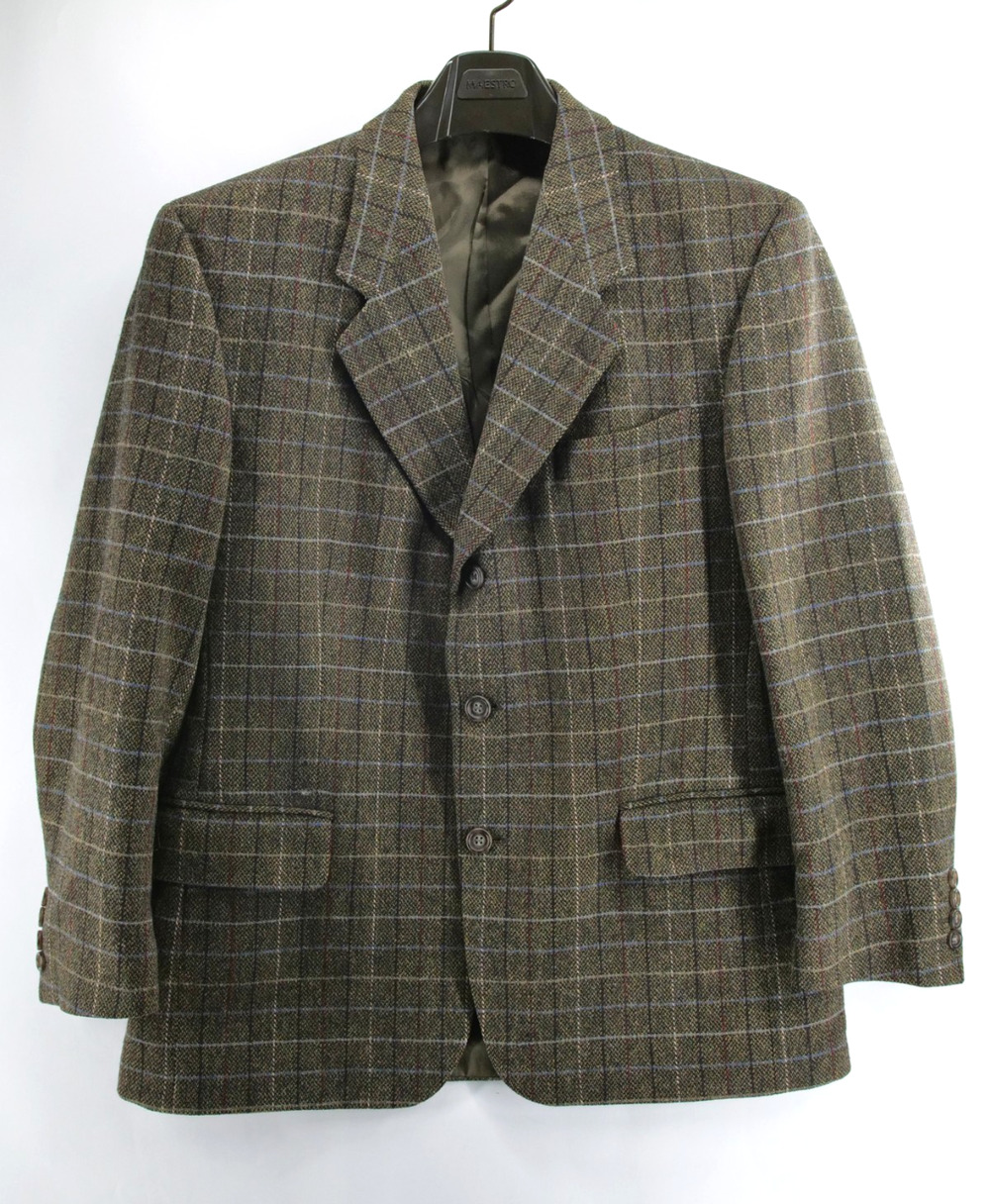 Vintage Blarney Woolen Mills Men’s 40S Tweed Wool Blazer Check Brown